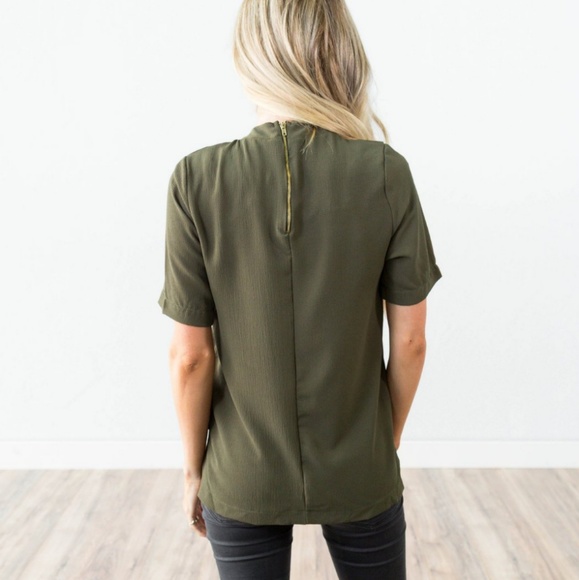 *SOLD OUT* Sophie Top in Olive - Picture 2 of 3